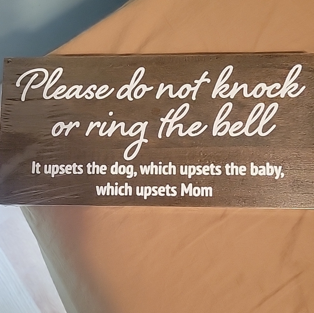 Please do not ring bell sign..NEW